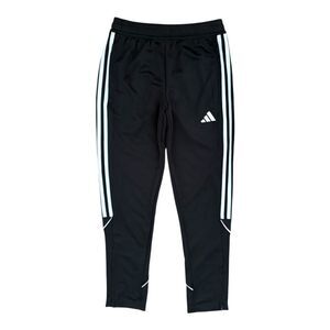 Adidas Boys Size 11/12Y Black Football Track Sweatpants Tapered Leg Regular Fit